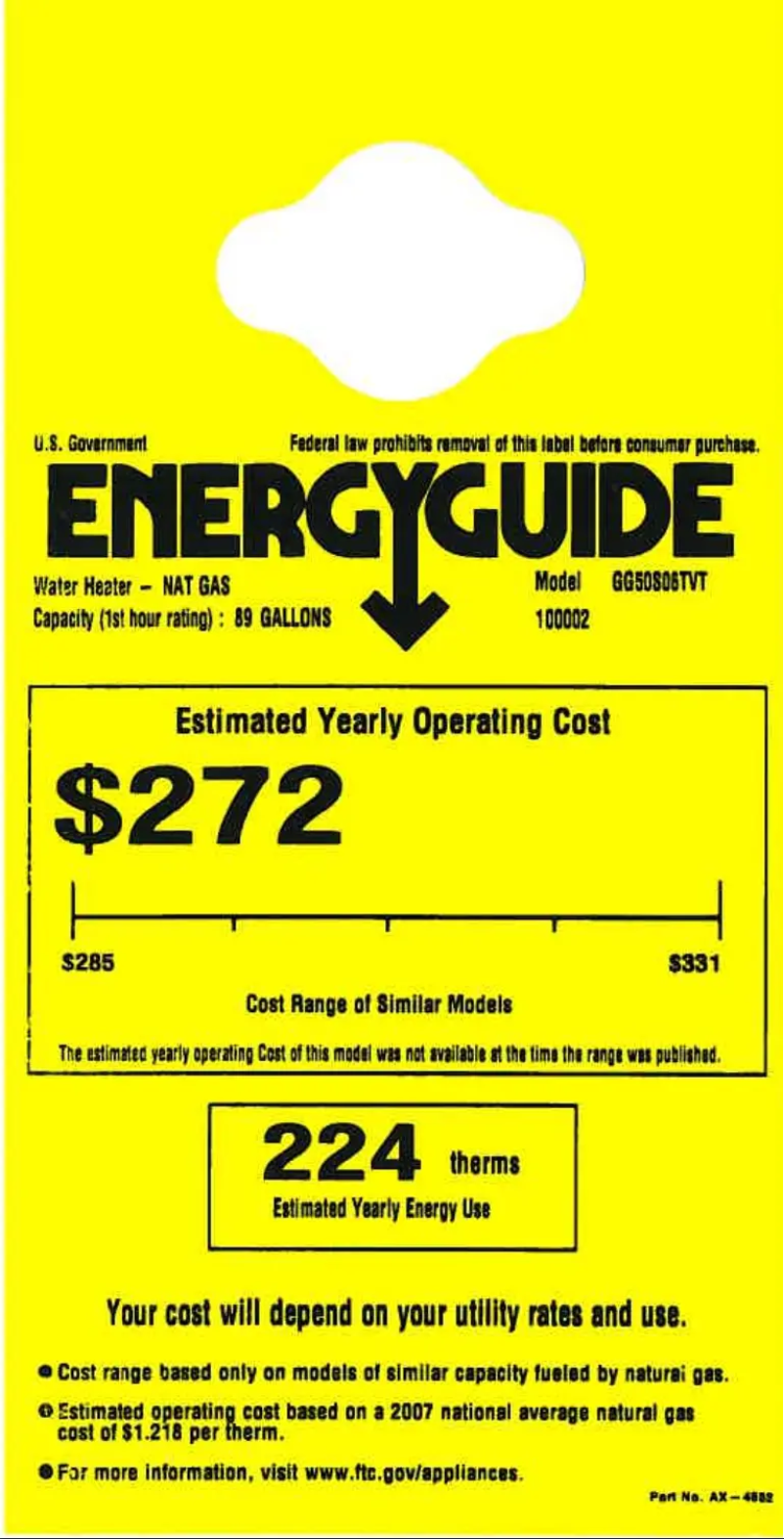 Image de la première page du manuel de l'appareil GG50S06TVT