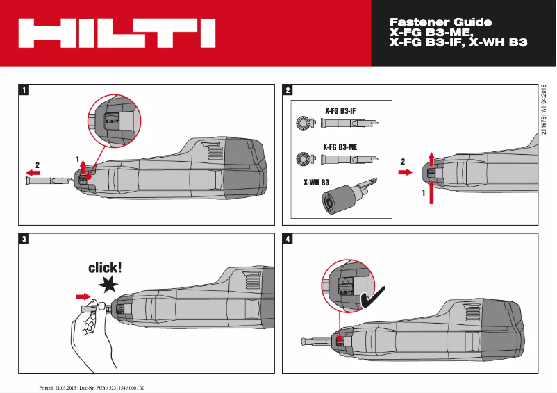Page n°1 - Manuel utilisateur Hilti X-WH B3