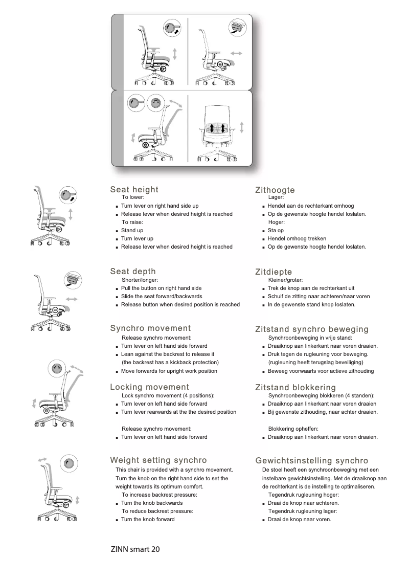 Page n°1 - Manuel utilisateur Gispen Zinn Smart