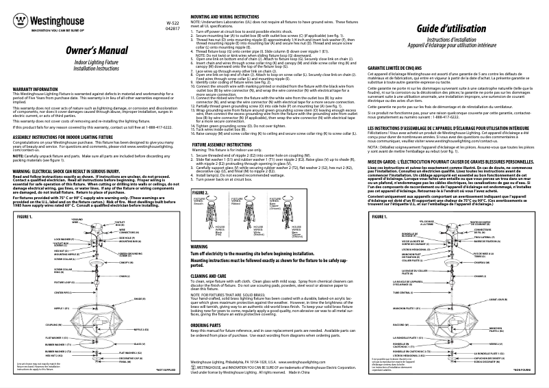 Página 1 del manual Manual de usuario Westinghouse 6324600