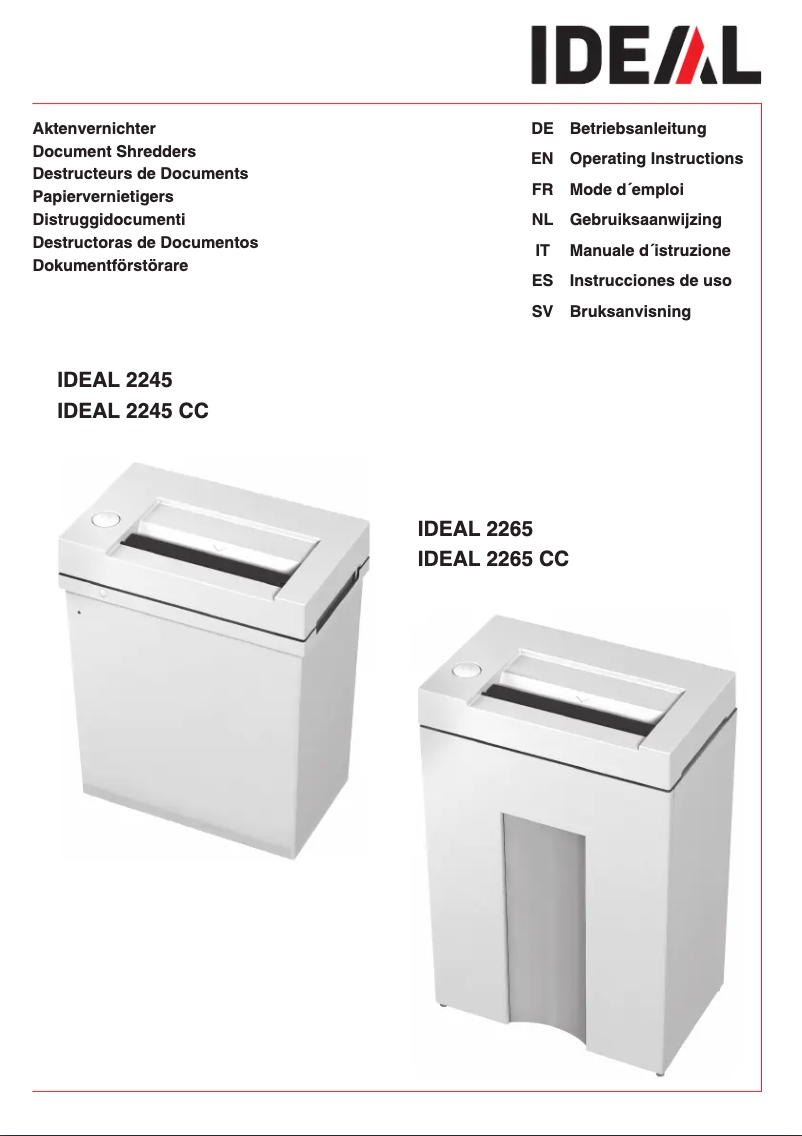 Página 1 del manual Manual de usuario Ideal 2265