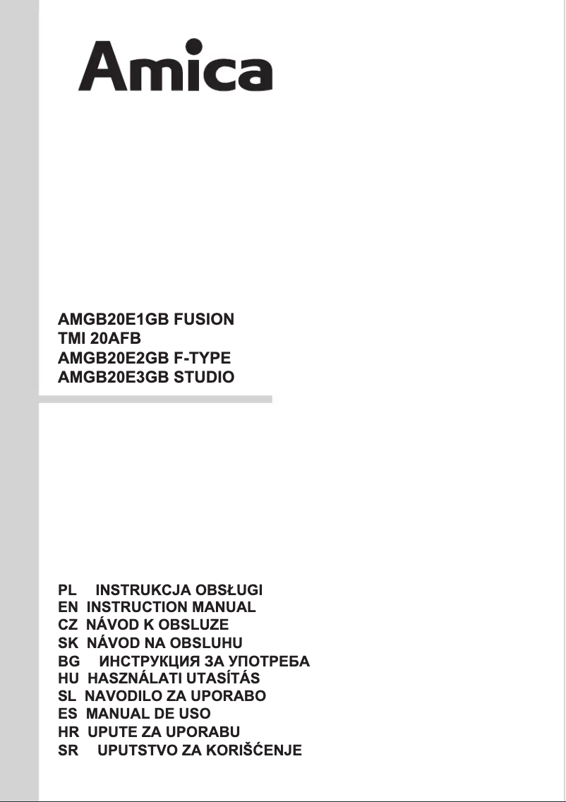 Page n°1 - Manuel utilisateur Amica AMGB20E3GB STUDIO