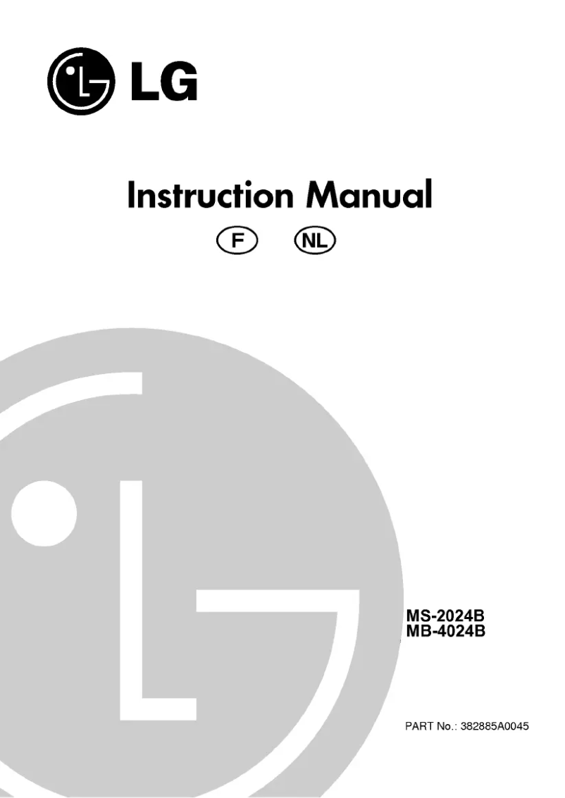 Page n°1 - Manuel utilisateur LG MS-2024B