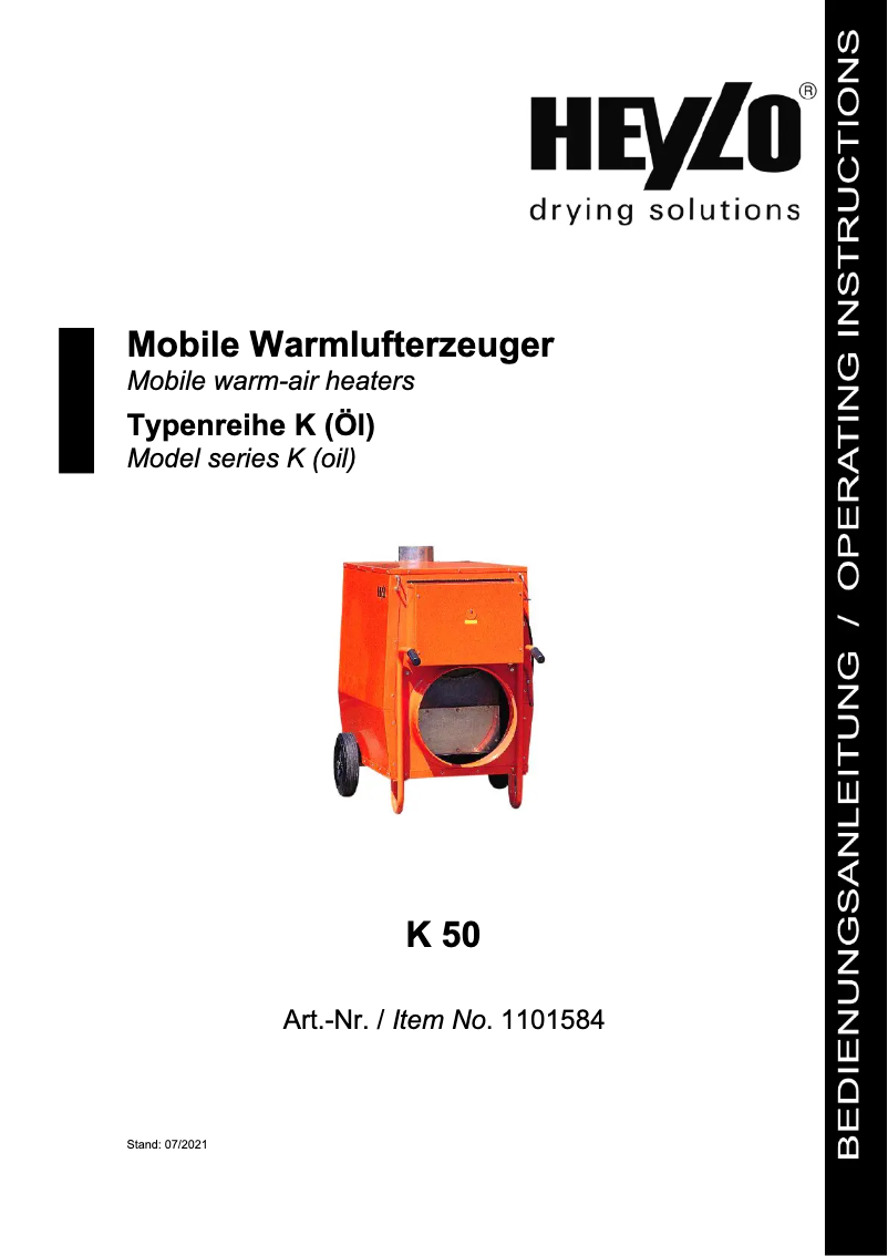 Page 1 de la notice Manuel utilisateur Heylo K 50