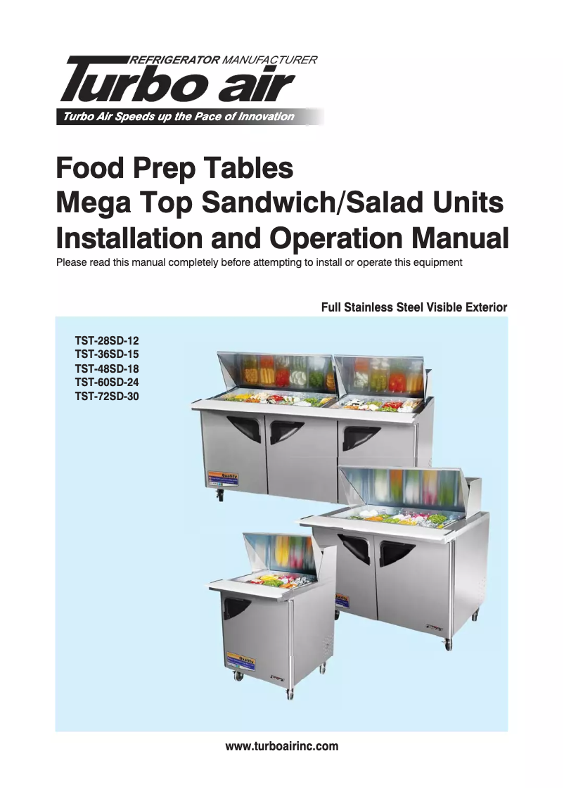 Image de la première page du manuel de l'appareil TST-48SD-18
