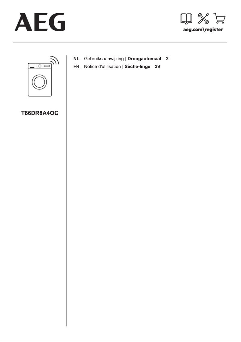 Page 1 de la notice Manuel utilisateur AEG T86DR8A4OC