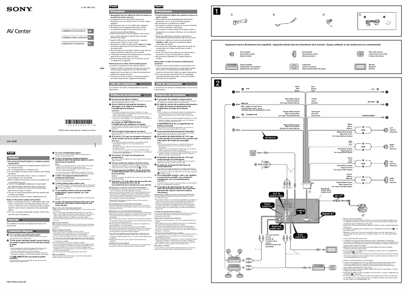 Image de la première page du manuel de l'appareil XAV-68BT