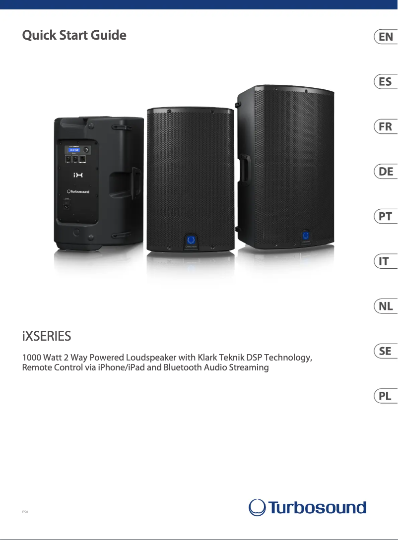 Page n°1 - Guide de démarrage rapide Turbosound iX12