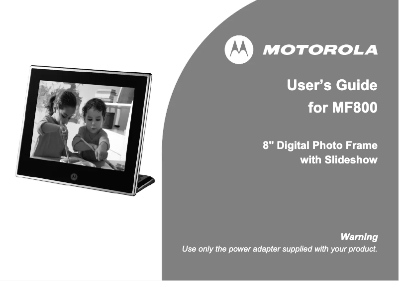 Imagen de la primera página del manual del dispositivo MF 800