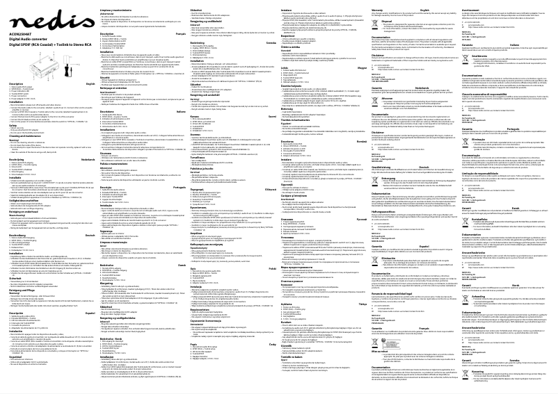 Page n°1 - Manuel utilisateur Nedis ACON2504AT