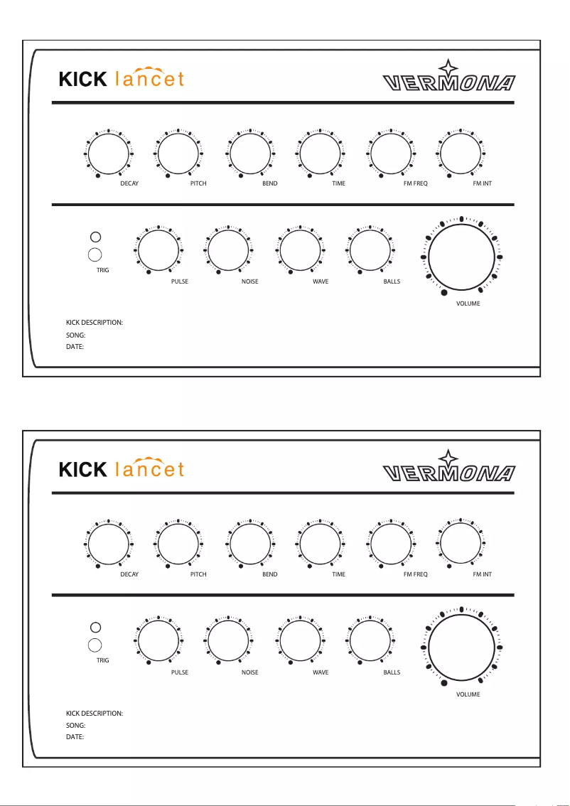 Page n°1 - Manuel utilisateur Vermona Kick Lancet