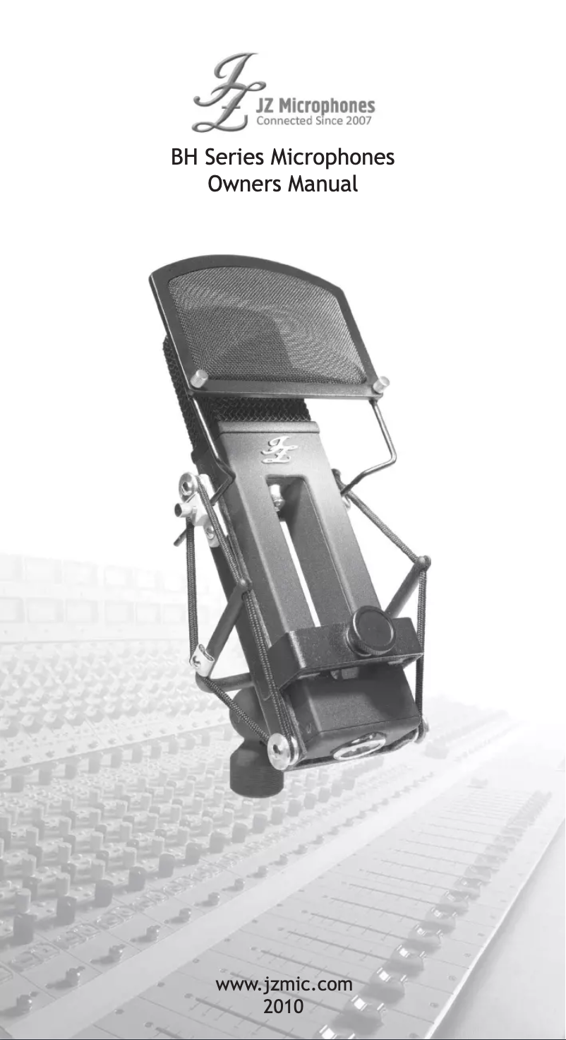Page n°1 - Manuel utilisateur JZ Microphones BH1S