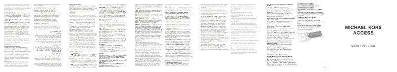 Page 1 de la notice Manuel utilisateur Michael Kors Gen 6 Bradshaw MKT5135