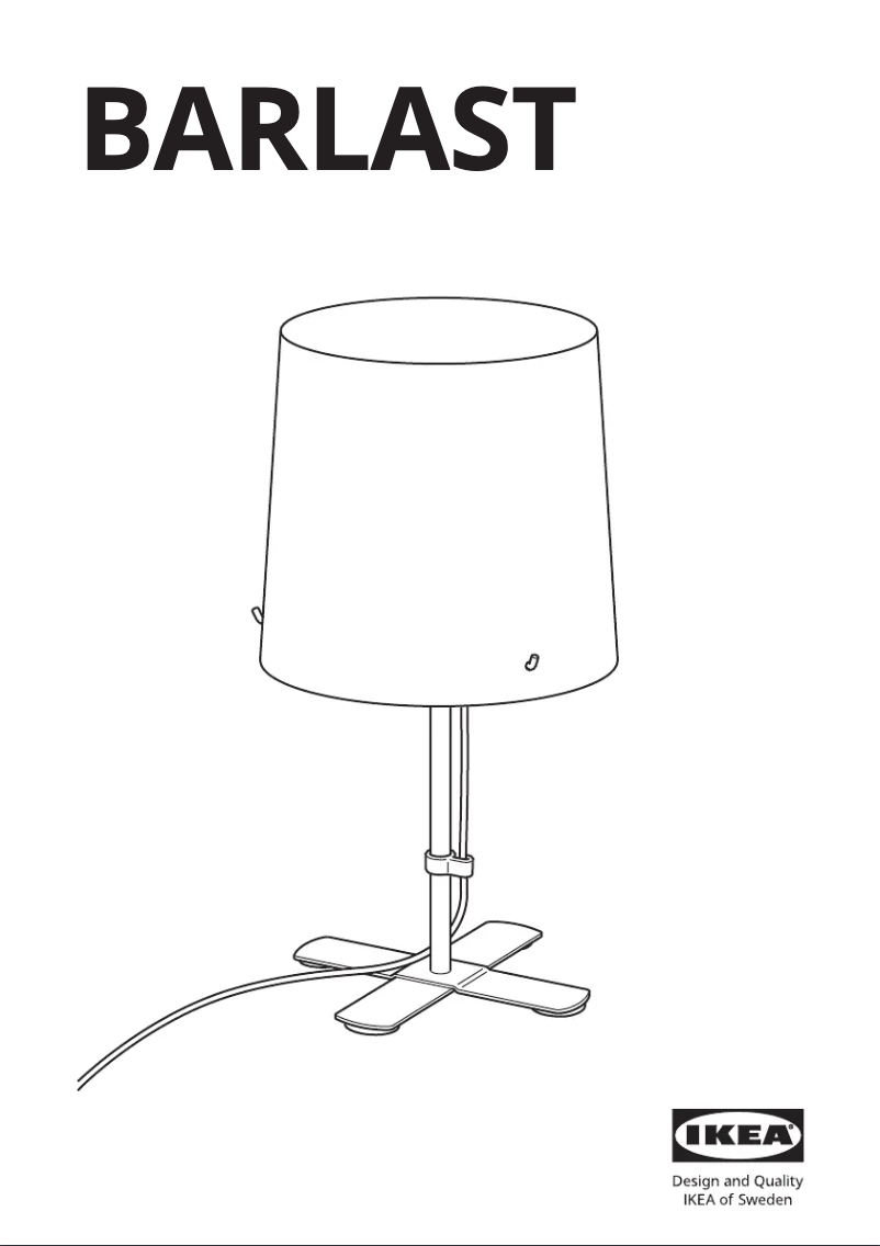 Page 1 de la notice Manuel utilisateur Ikea BARLAST 505.375.36