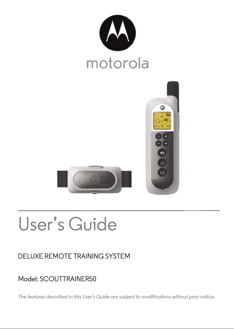 Image de la première page du manuel de l'appareil ScoutTrainer 50