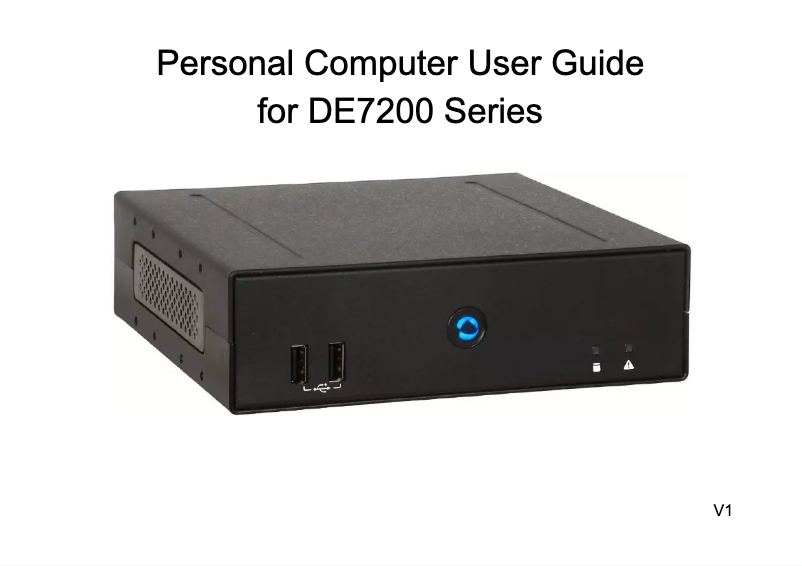 Page 1 de la notice Manuel utilisateur Aopen DE7200