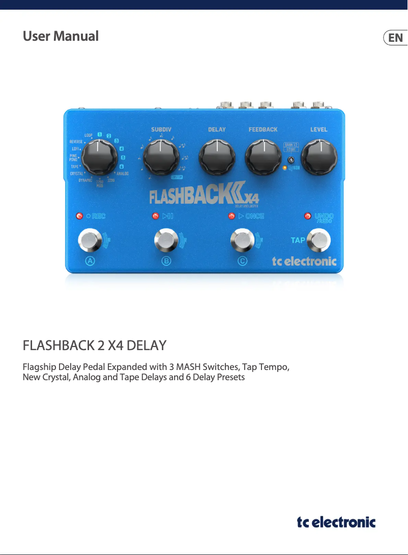 Page n°1 - Manuel utilisateur TC Electronic tc Flashback 2 X4 Delay