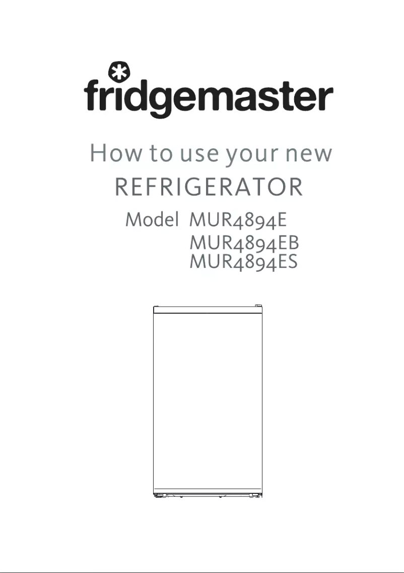 Page n°1 - Manuel utilisateur Fridgemaster MUR4894ES