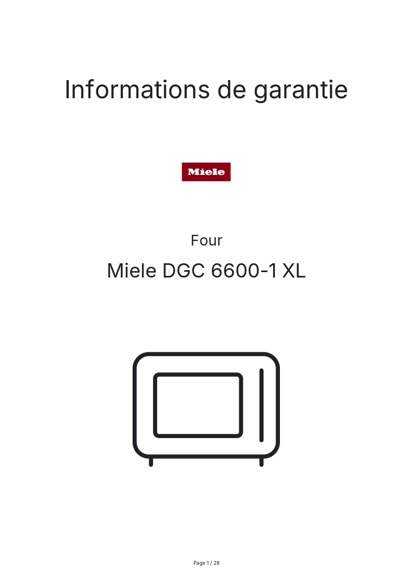 Image de la première page du manuel de l'appareil DGC 6600-1 XL