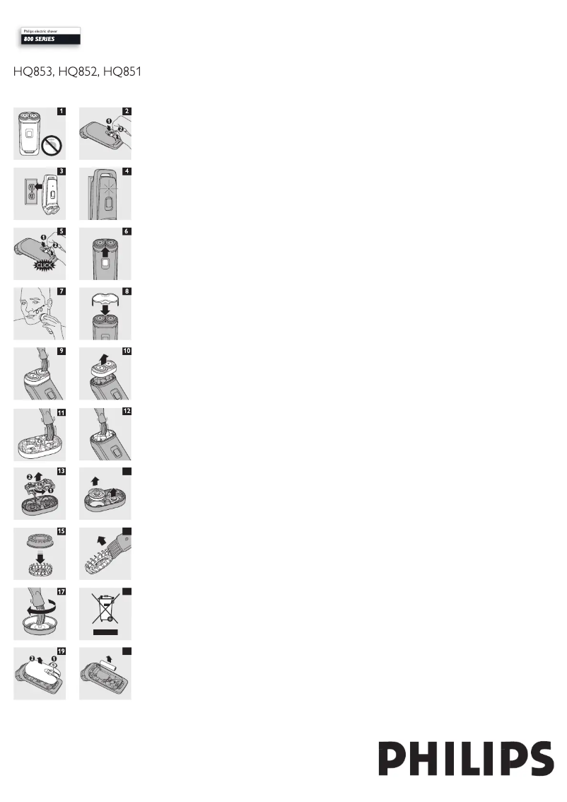 Page 1 de la notice Manuel utilisateur Philips 800 Series HQ888