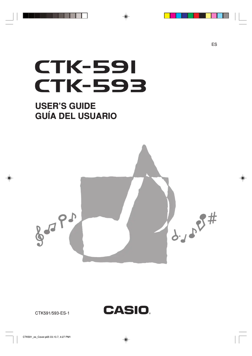 Page 1 de la notice Manuel utilisateur Casio CTK-593