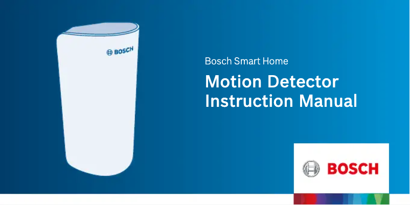 Página 1 del manual Manual de usuario Bosch Smart Home Motion Detector