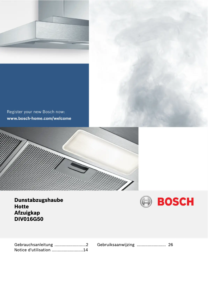 Page n°1 - Mode d'emploi Bosch DIV016G50