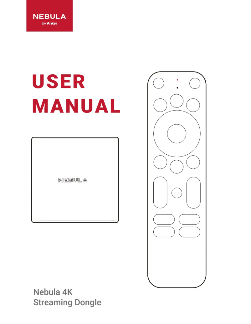 Image de la première page du manuel de l'appareil 4K Streaming Dongle