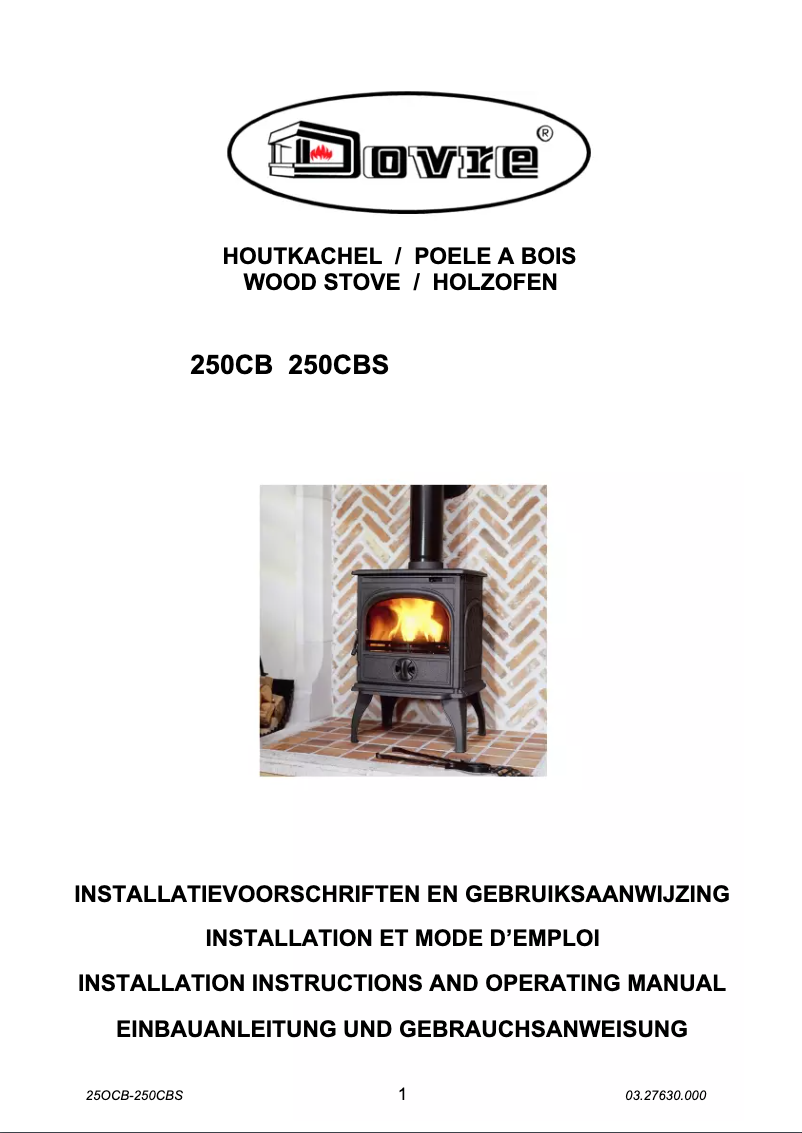 Page n°1 - Manuel utilisateur Dovre 250CBN