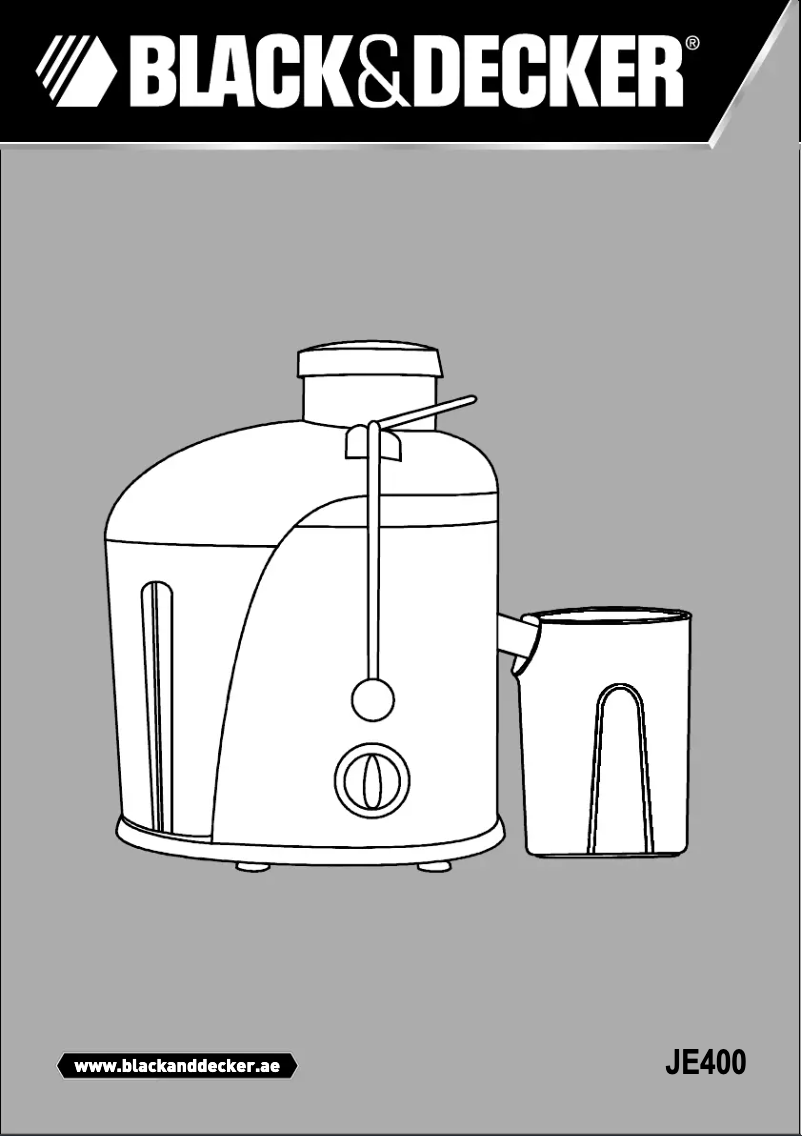 Page 1 de la notice Manuel utilisateur Black & Decker JE400