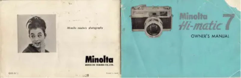 Page n°1 - Manuel utilisateur Konica Minolta Hi-Matic 7