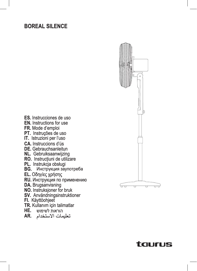 Page n°1 - Manuel utilisateur Taurus Boreal 16CR Silence