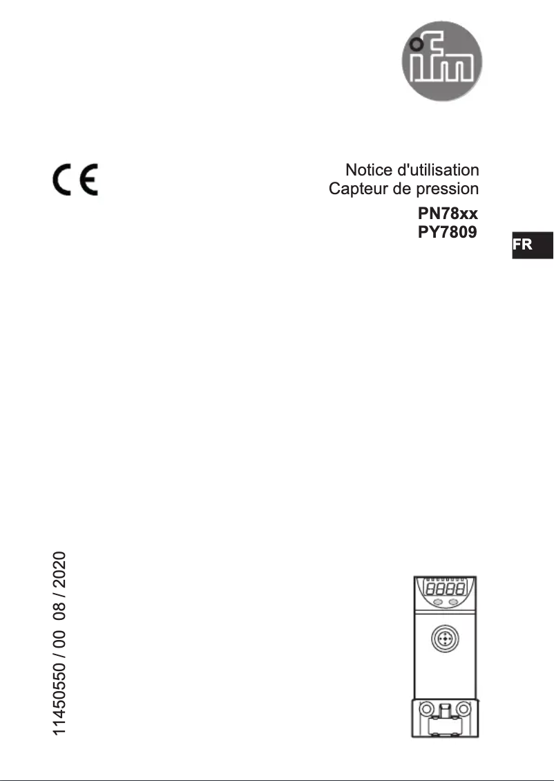 Page n°1 - Manuel utilisateur IFM PN7809