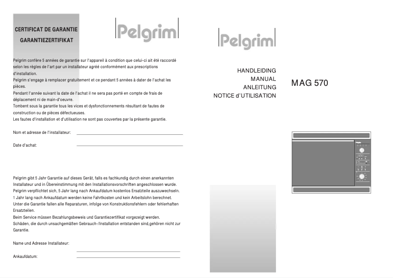 Image de la première page du manuel de l'appareil MAG570