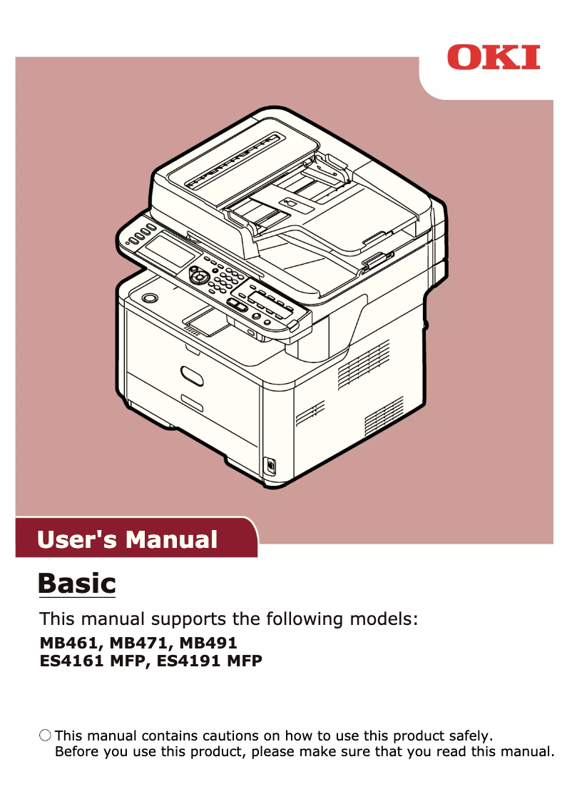 Page 1 de la notice Manuel utilisateur OKI MB471