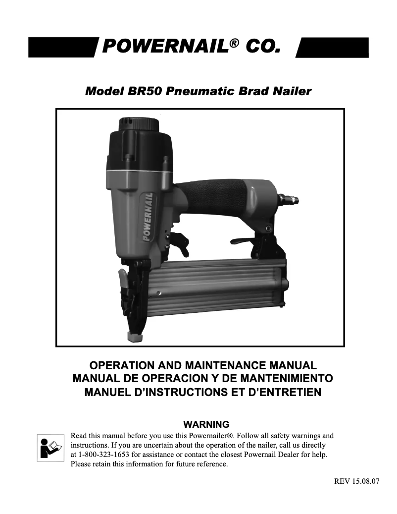 Page n°1 - Manuel utilisateur POWERNAIL BR50