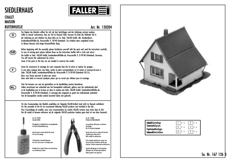 Page 1 de la notice Manuel utilisateur Faller 130204