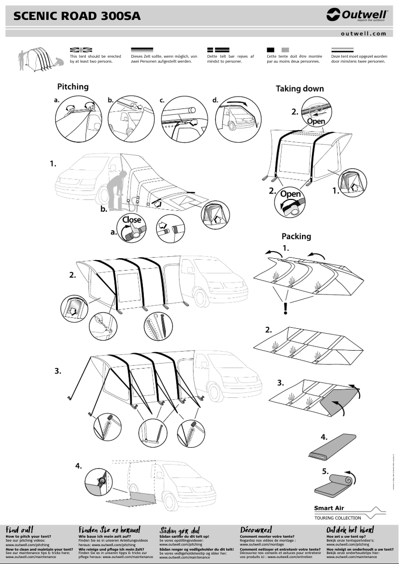 Page 1 de la notice Manuel utilisateur Outwell Scenic Road 300SA