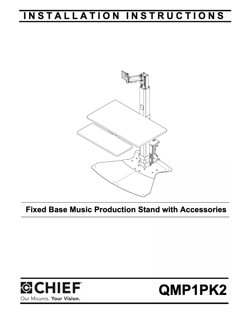 Page 1 de la notice Manuel utilisateur Chief QMP1PK2