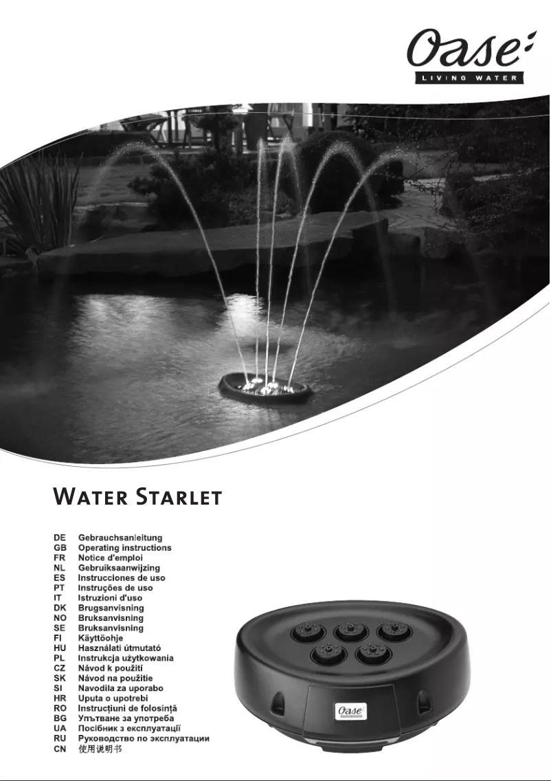 Imagen de la primera página del manual del dispositivo Water Starlet