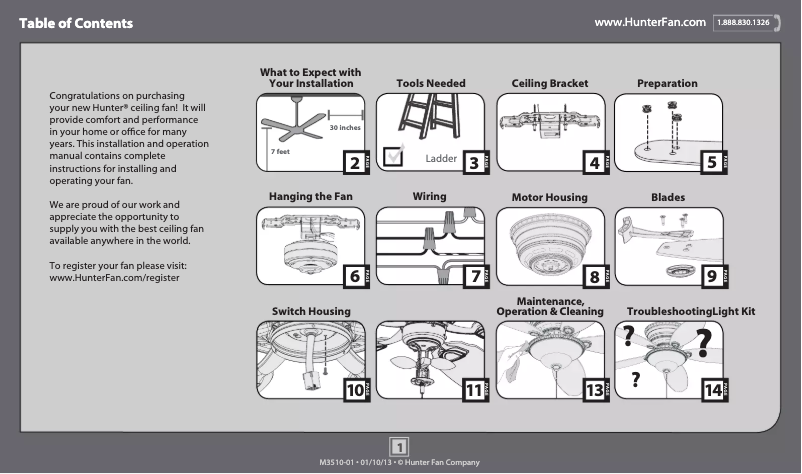Página 1 del manual Manual de usuario Hunter Orbit 52022