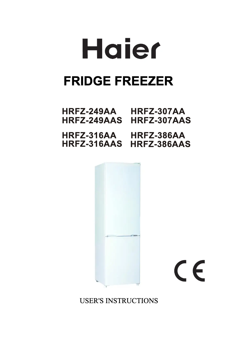 Imagen de la primera página del manual del dispositivo HRFZ-307AA