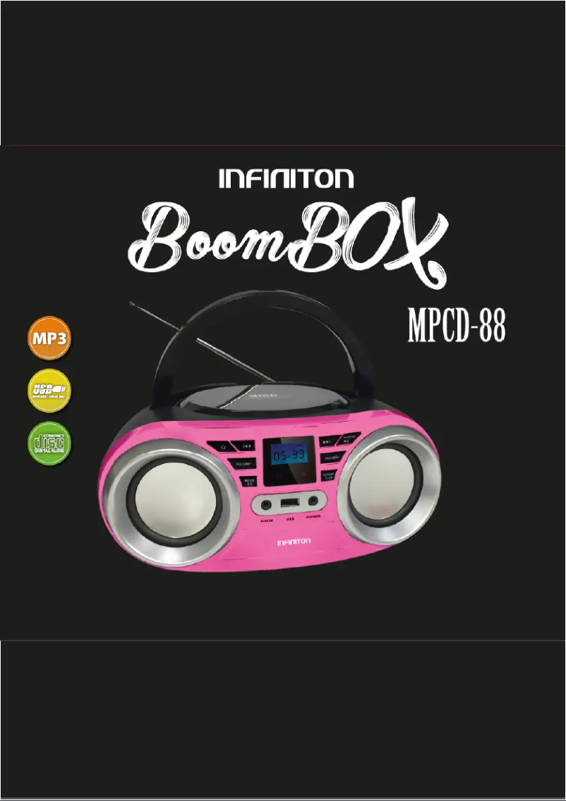 Page 1 de la notice Manuel utilisateur Infiniton MPCD-88