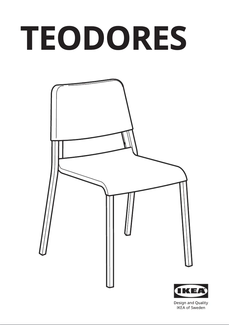 Page 1 de la notice Manuel utilisateur Ikea TEODORES 205.306.21