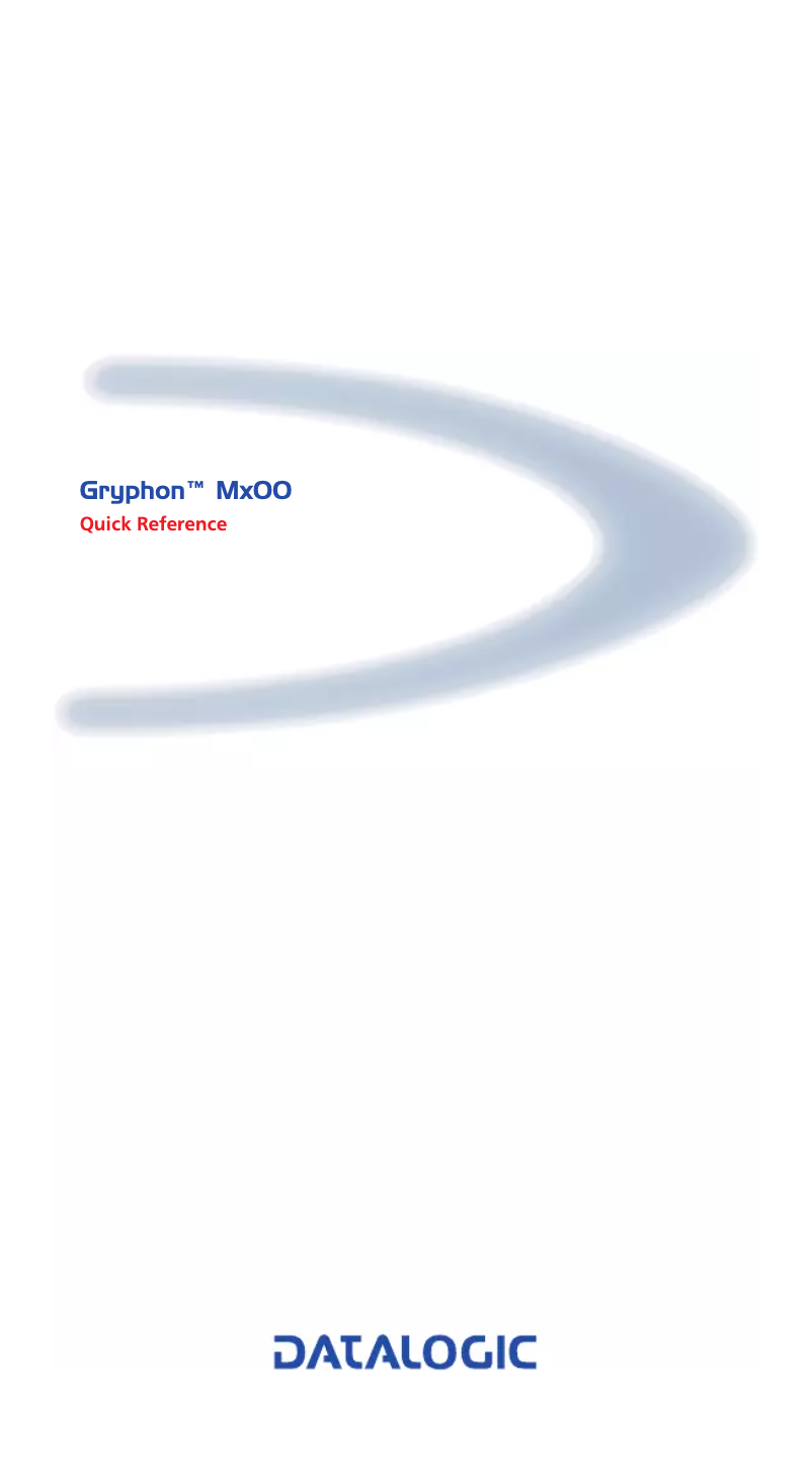 Page 1 de la notice Manuel utilisateur Datalogic Gryphon Mobile M130