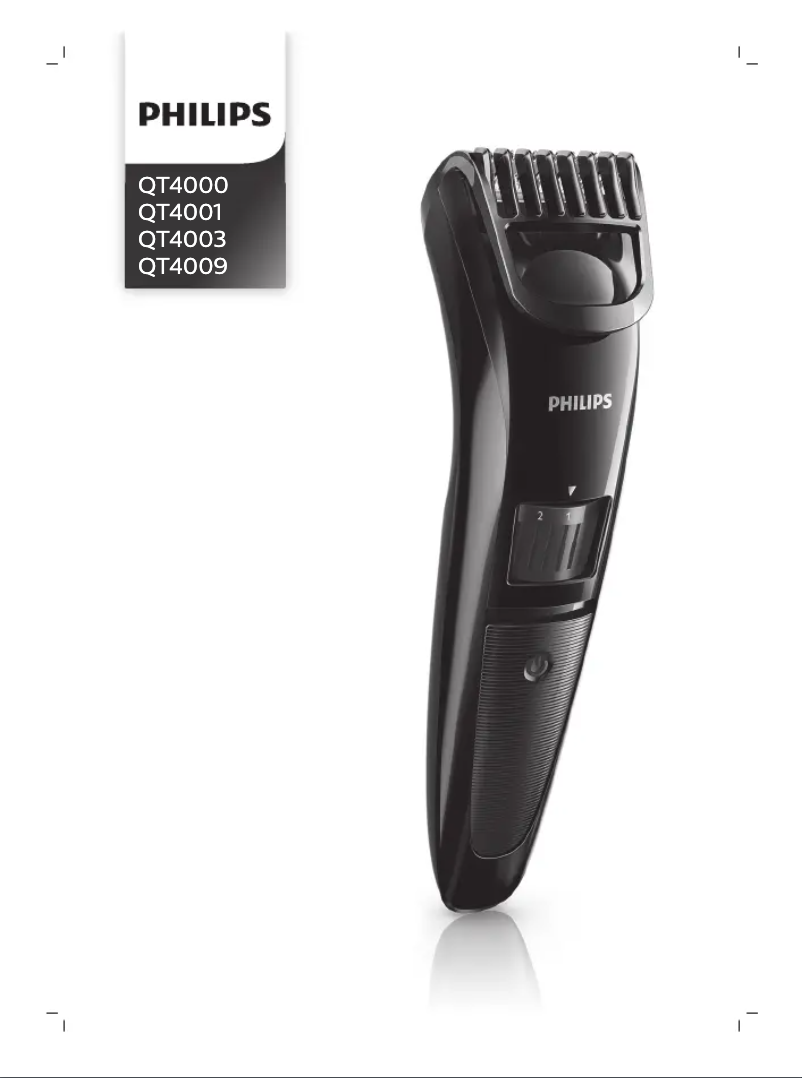 Page n°1 - Manuel utilisateur Philips QT4001