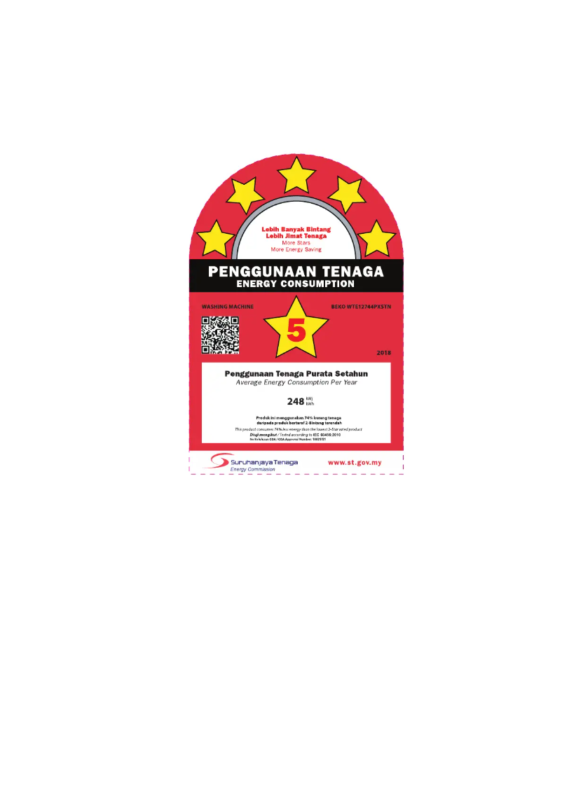 Image de la première page du manuel de l'appareil WTE12744PXSTN