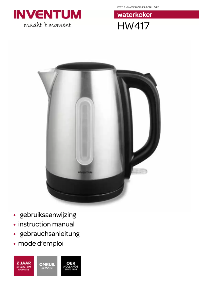 Image de la première page du manuel de l'appareil HW417