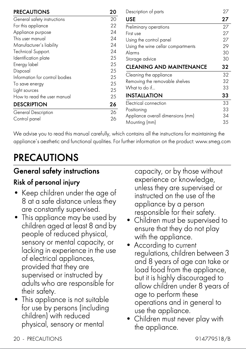 Image de la première page du manuel de l'appareil CVI638N