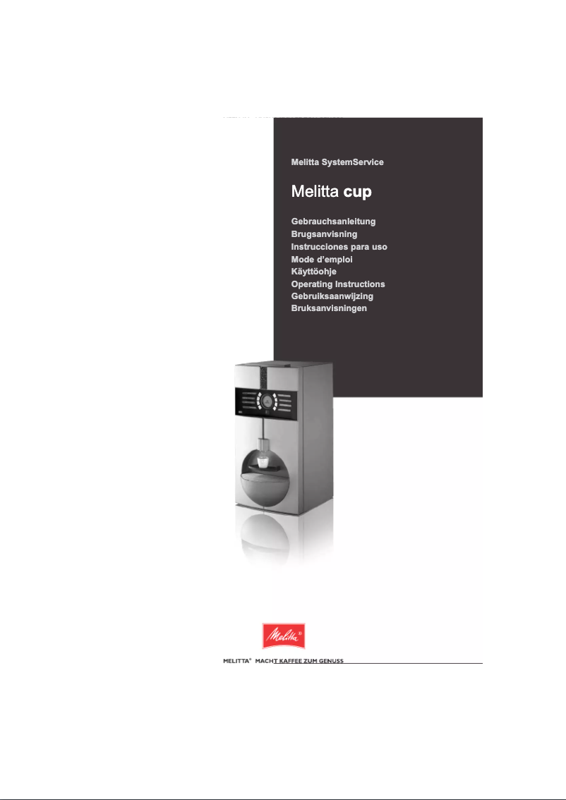 Page n°1 - Manuel utilisateur Melitta Cup